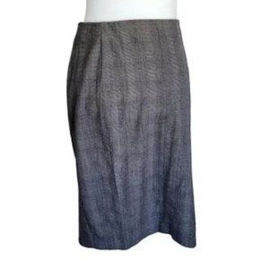Gray Knee-Length Pencil Skirt